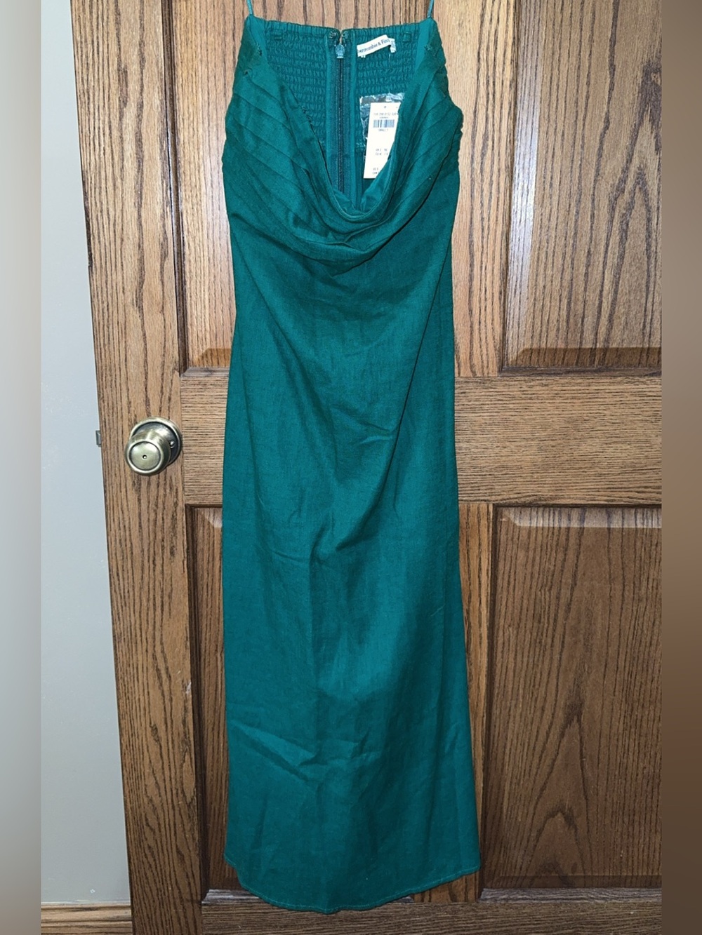 Abercrombie & Fitch Teal Strapless Maxi Dress